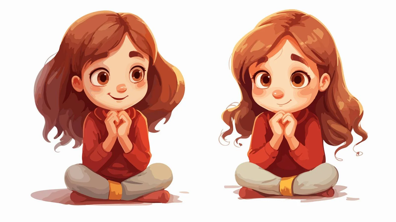 Adorable Girl with Hiccup Cartoon Vector — free download from Dotvec