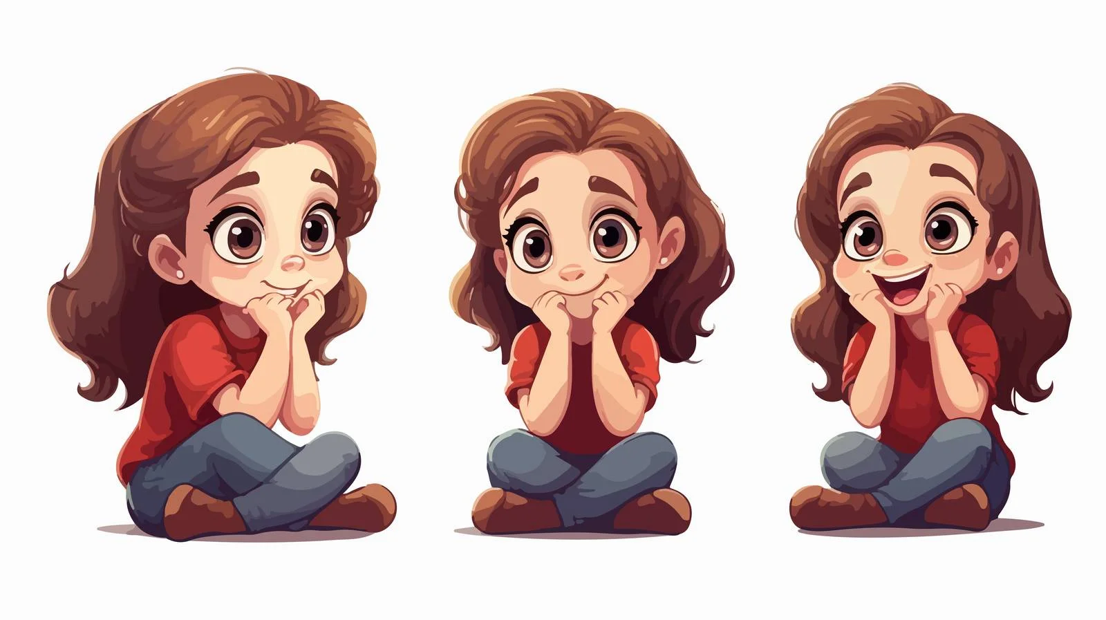 Cute Girl with Hiccup Cartoon Vector — free download from Dotvec