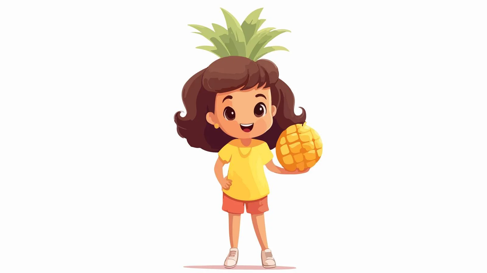 Girl with Pineapple Car — free download from Dotvec