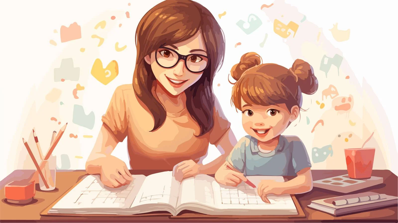 Educational Cartoon Illustration — free download from Dotvec