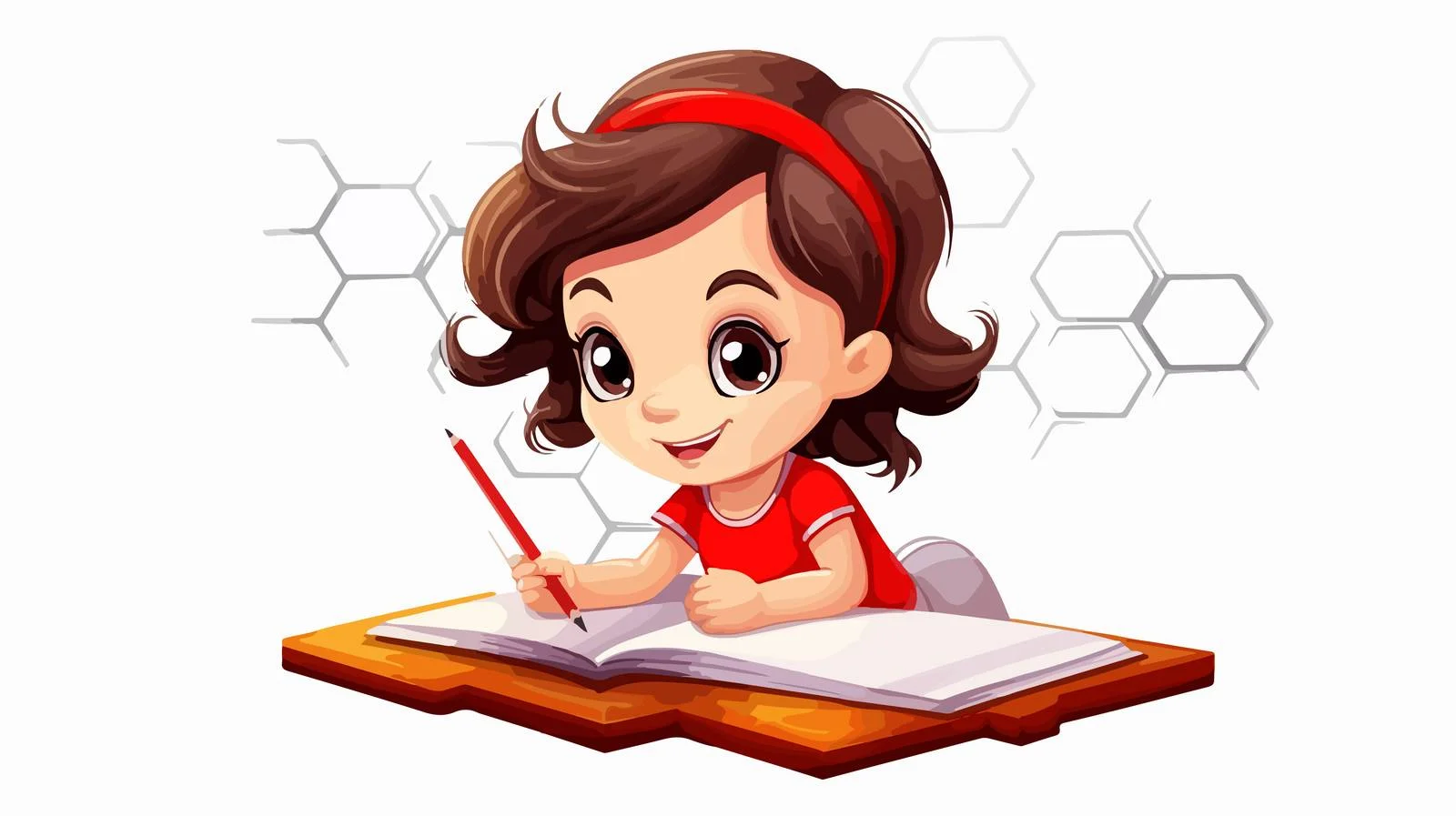 Learning Hexagon Cartoon Drawing Tutorial — free download from Dotvec