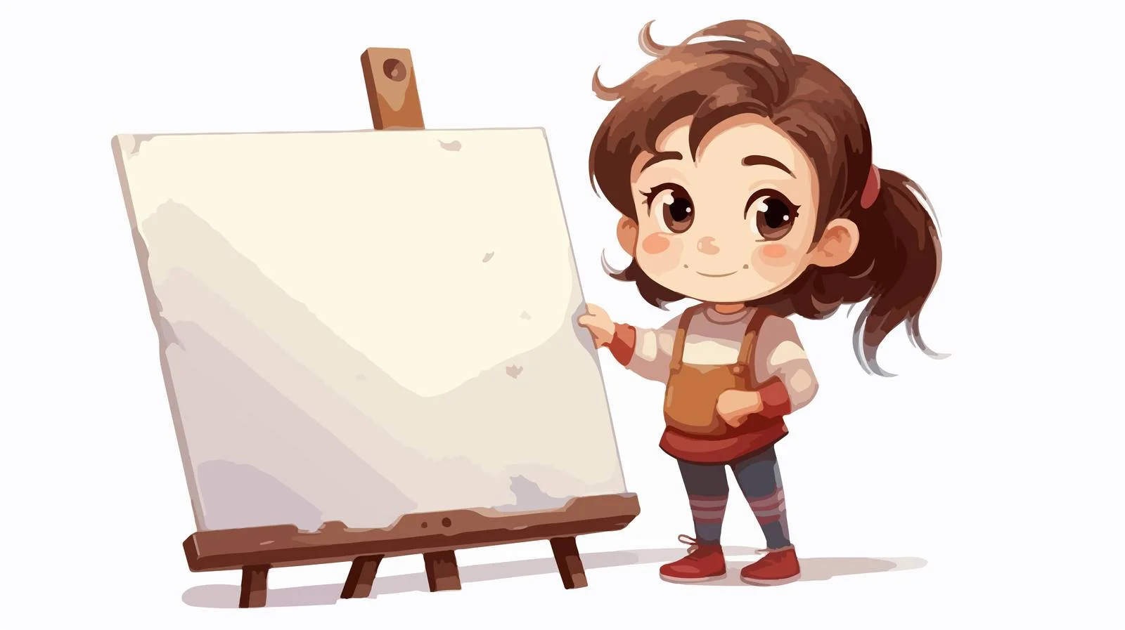 Drawing Lesson for Cute Little Girl — free download from Dotvec