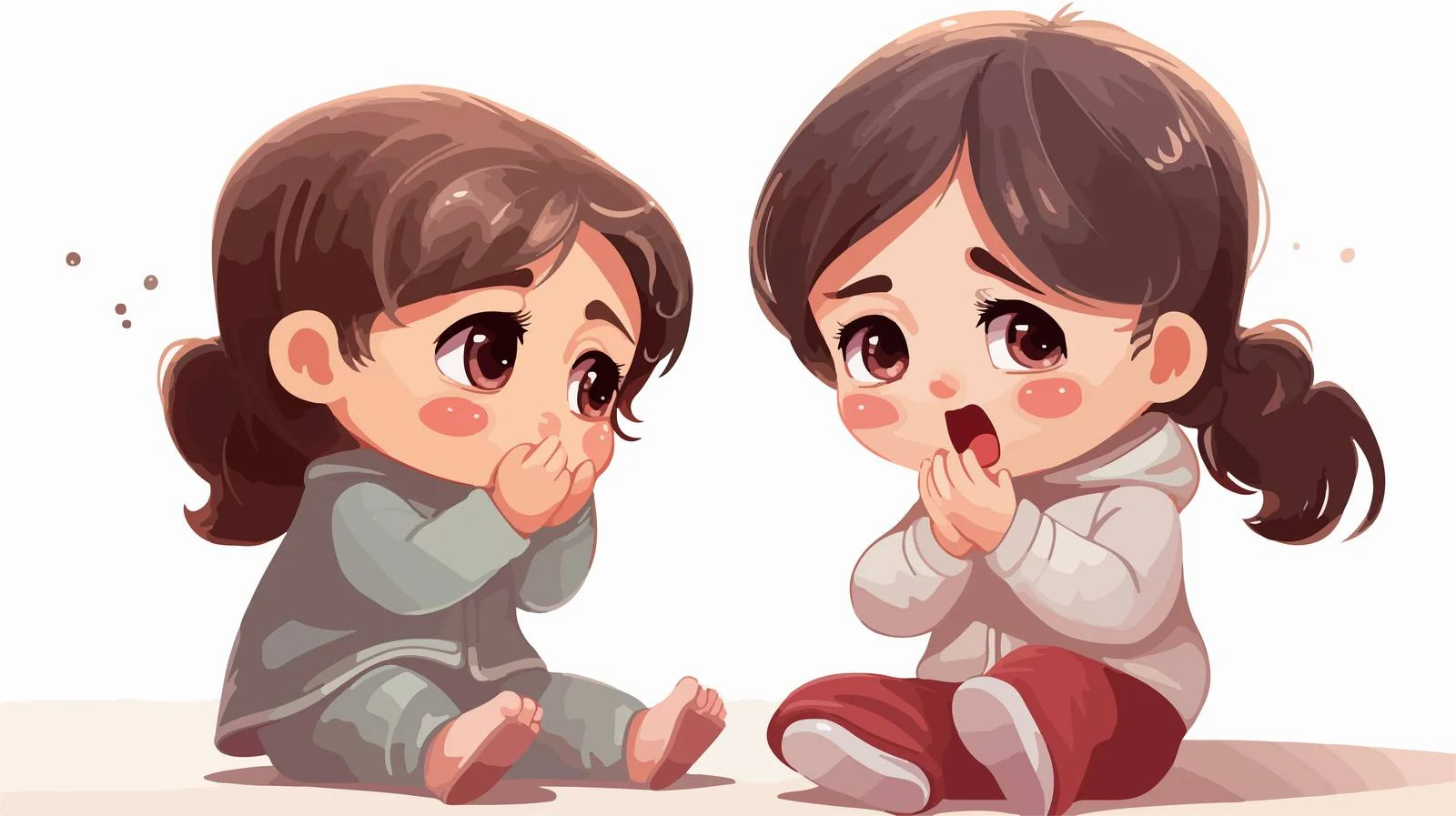 Sister consoling upset baby — free download from Dotvec