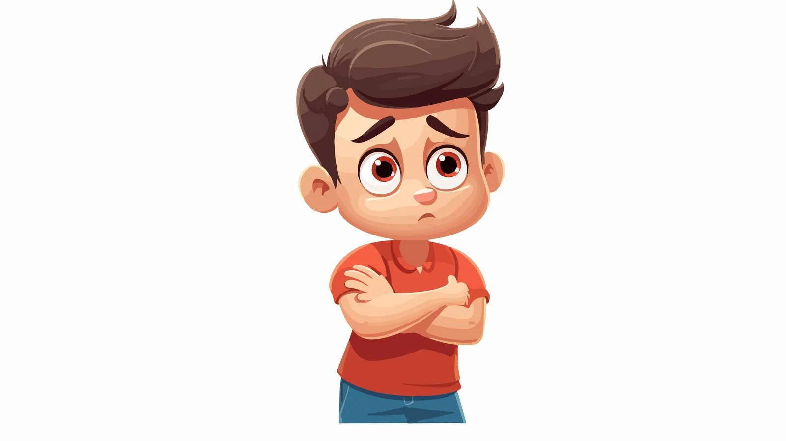 Pediatric Patient Unhappy Arm-Folded Pose — free download from Dotvec