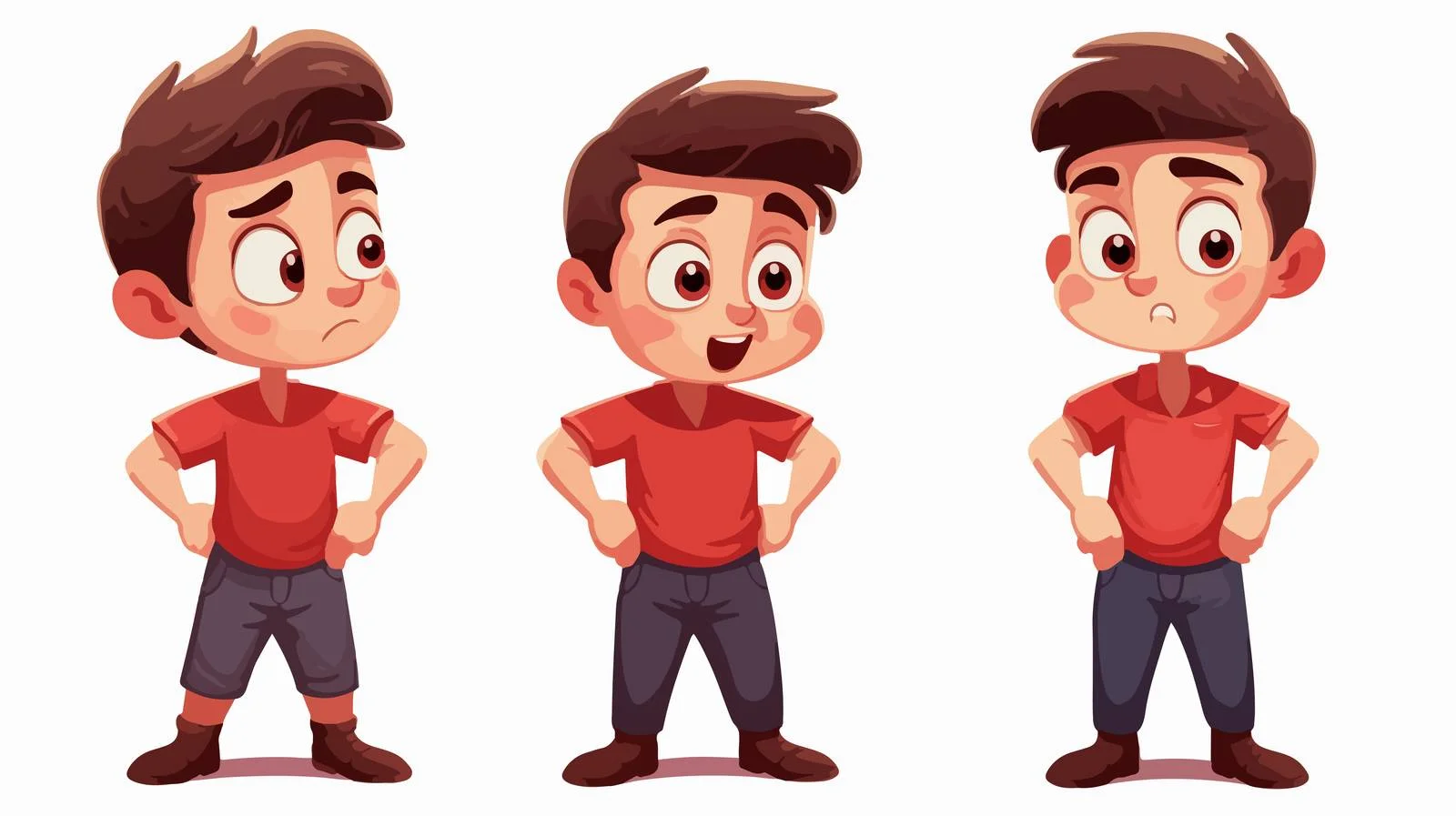 Dissatisfied Little Boy with Folded Arms — free download from Dotvec