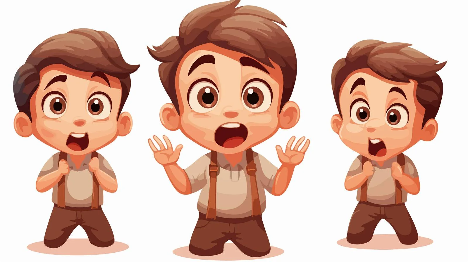 Fearful Expression of Young Boy — free download from Dotvec