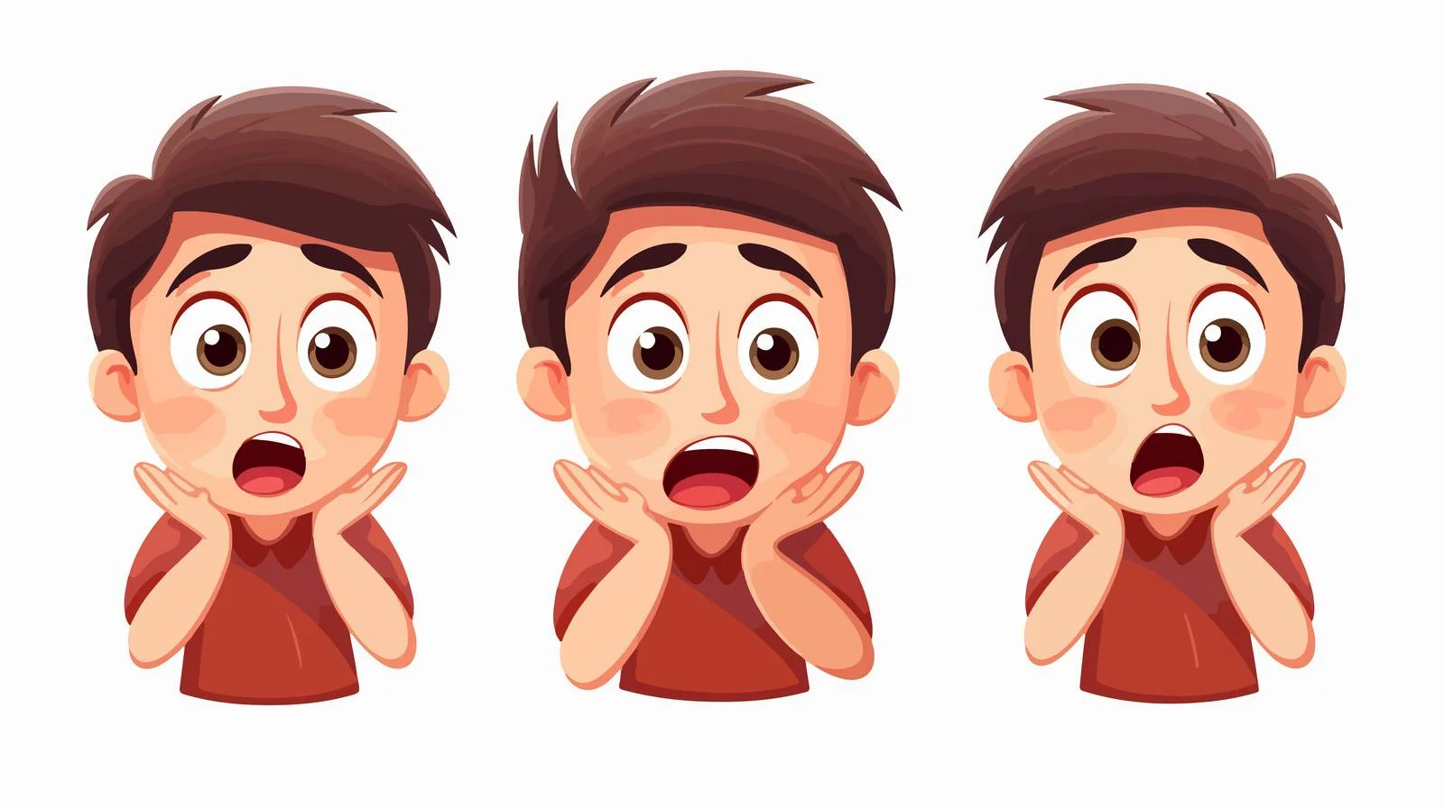 Scared Little Boy Expression — free download from Dotvec