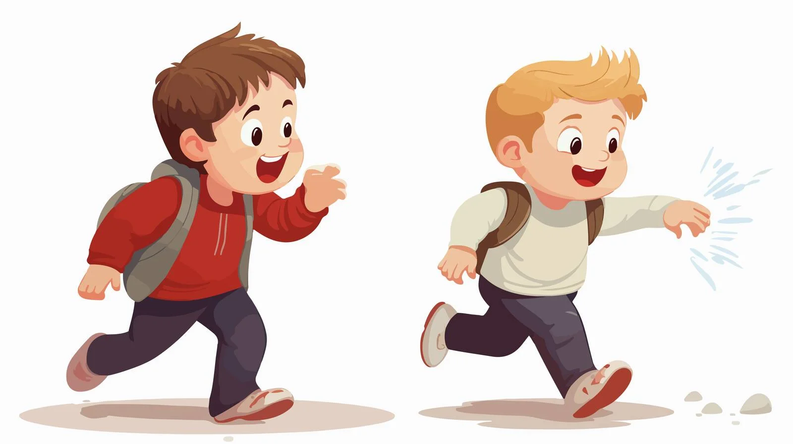 Child Evading Friend's Sneeze Cartoon — free download from Dotvec