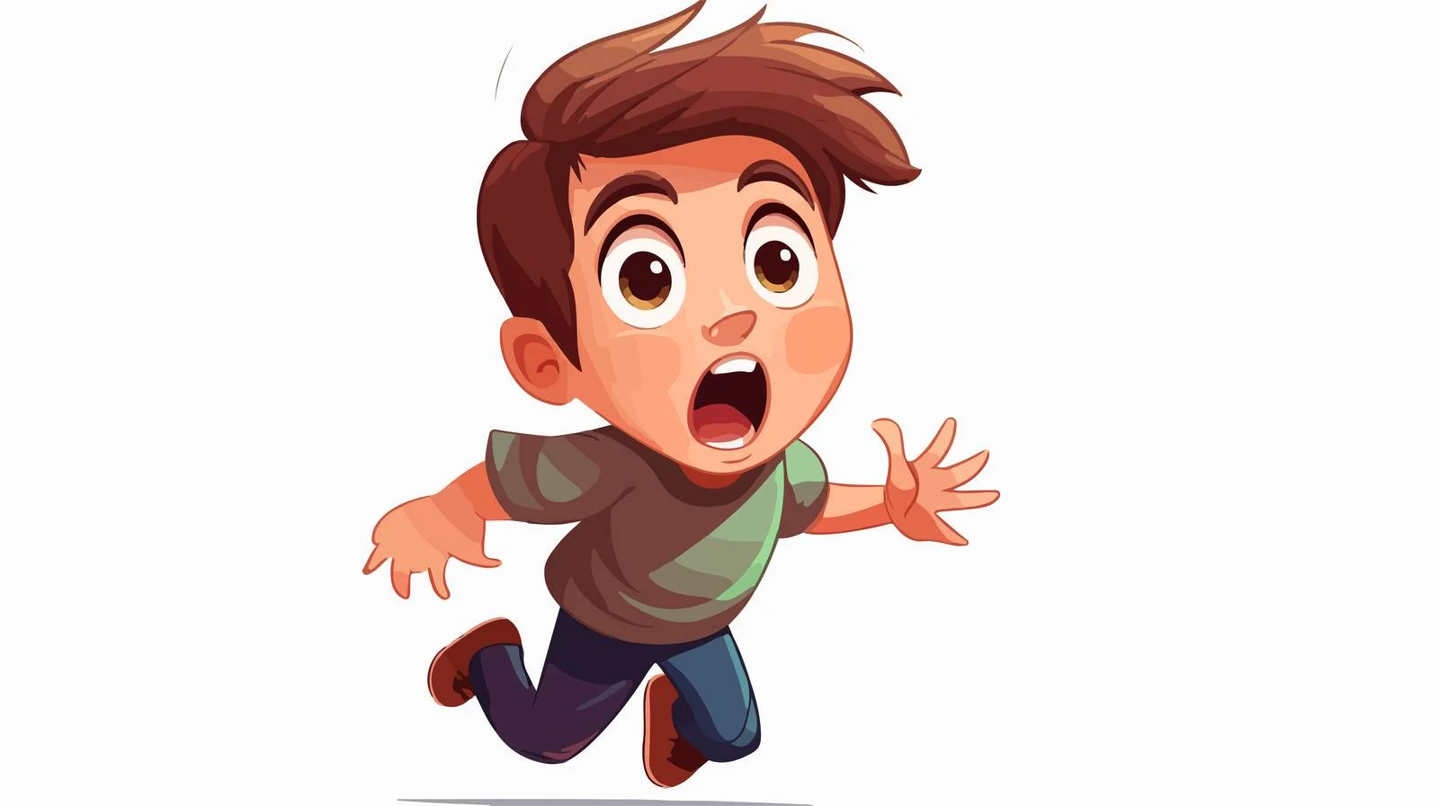 Scared Little Boy Running — free download from Dotvec