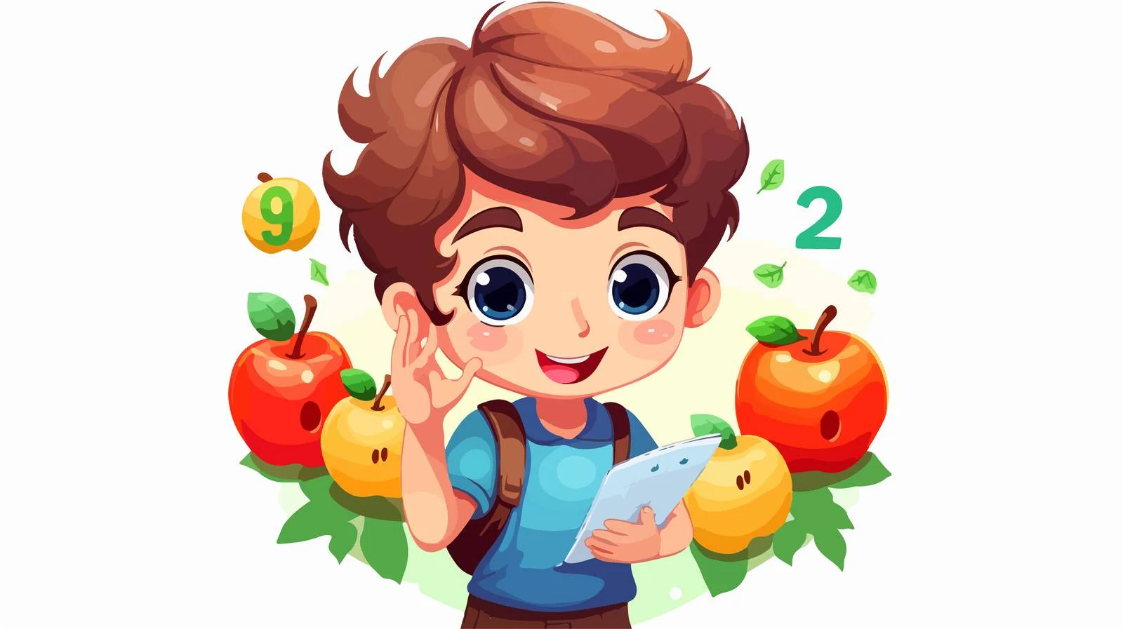 Young Child Learning Mathematics with Fruits — free download from Dotvec