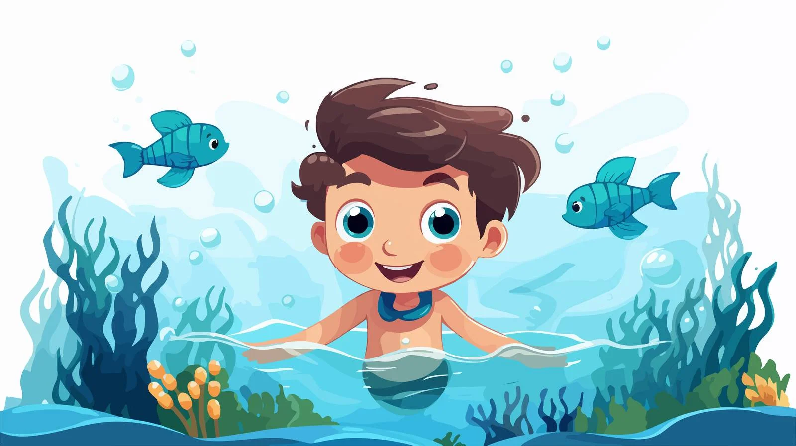 Child Swimming During Summer Holiday — free download from Dotvec