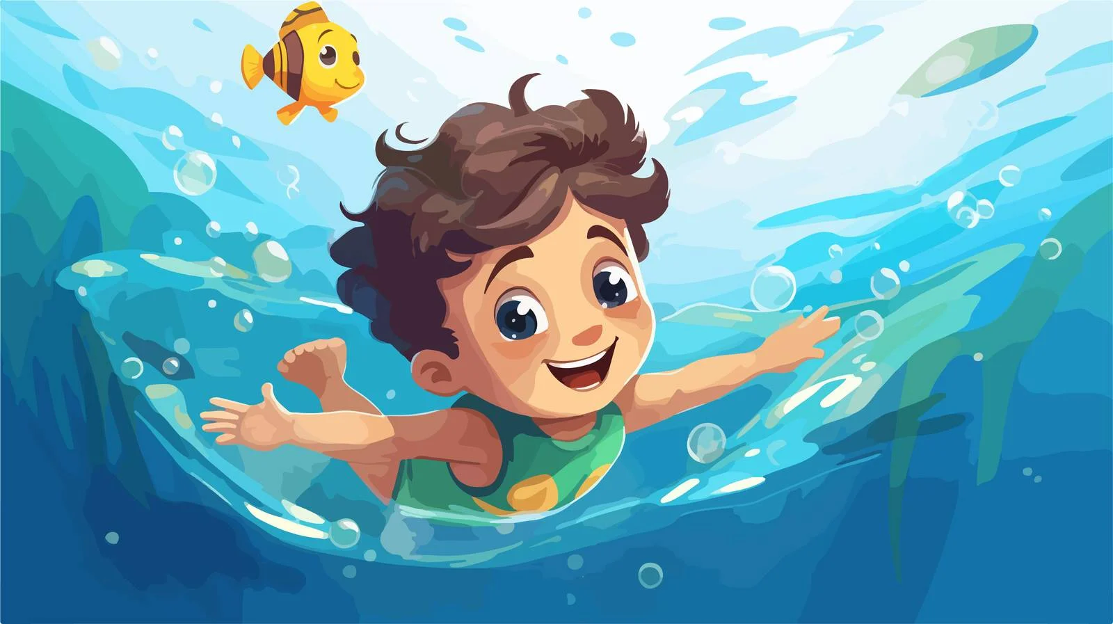 Child Swimming Underwater on Summer Holiday — free download from Dotvec
