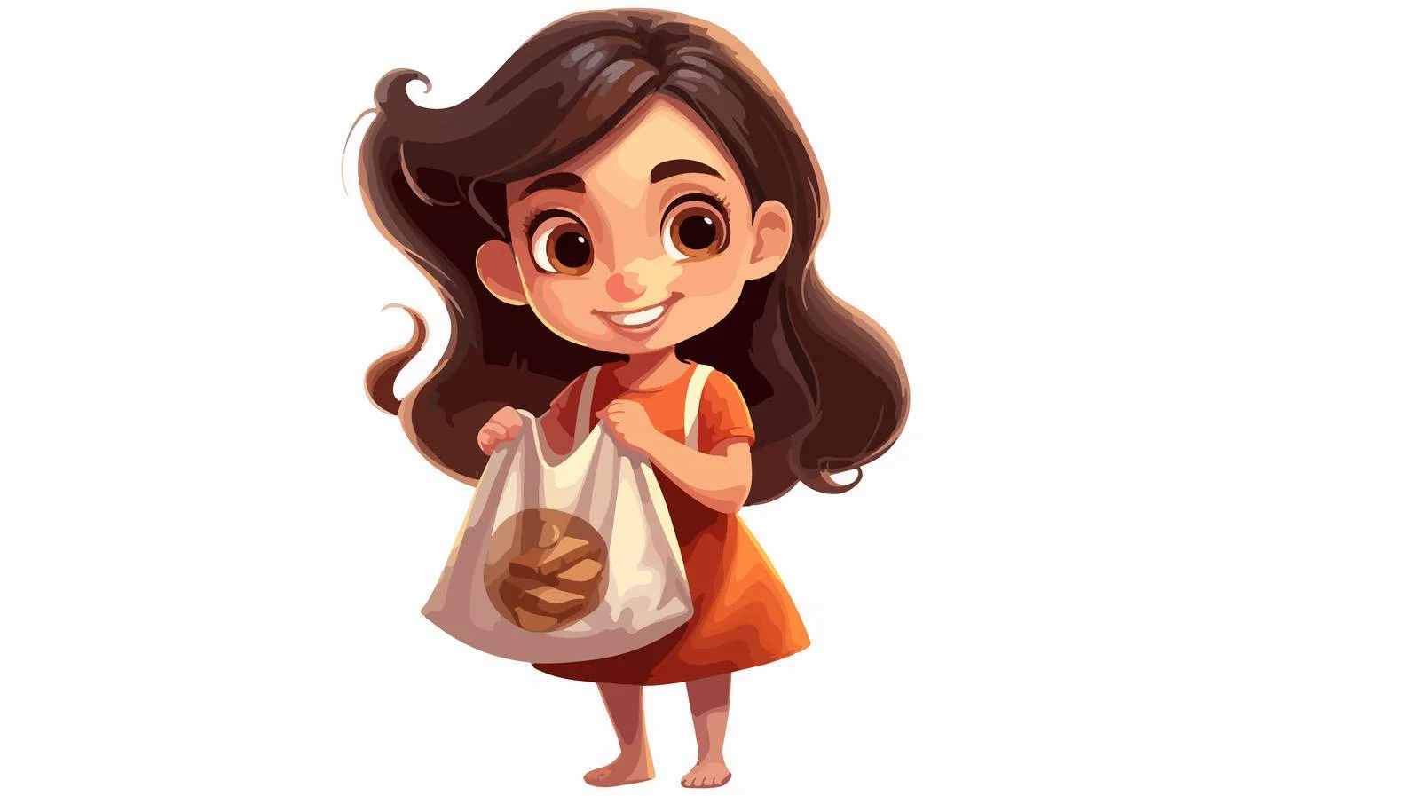 Adorable Kid with Cash and Cart — free download from Dotvec