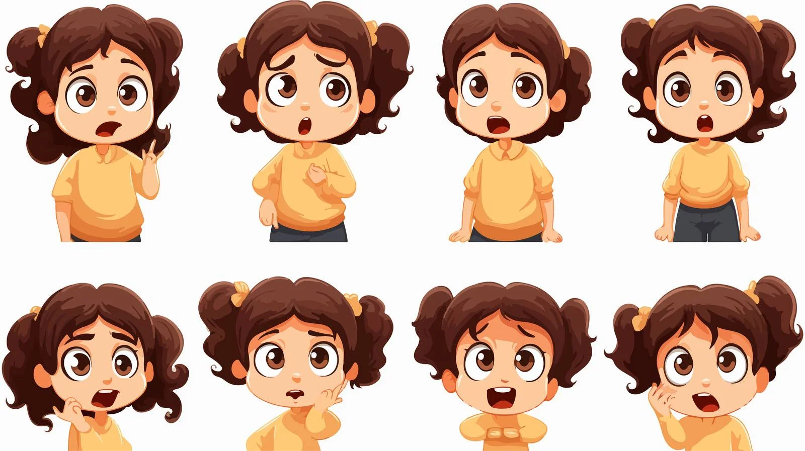 Adorable Child Displaying Diverse Expressions — free download from Dotvec