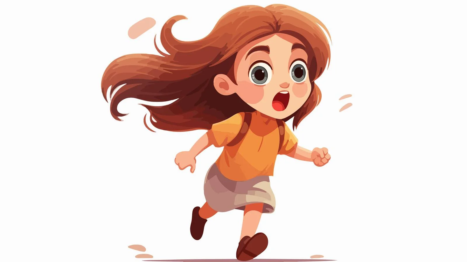 Scared Little Girl Expression Gestures — free download from Dotvec