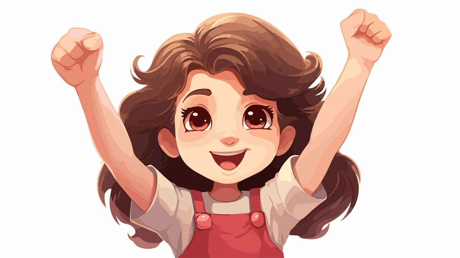 Excited Girl Celebrating Victory with Fist Up — free download from Dotvec