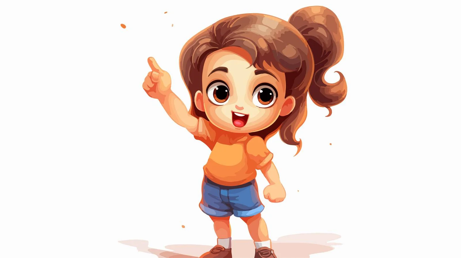 Joyful Little Girl Celebrating Victory — free download from Dotvec