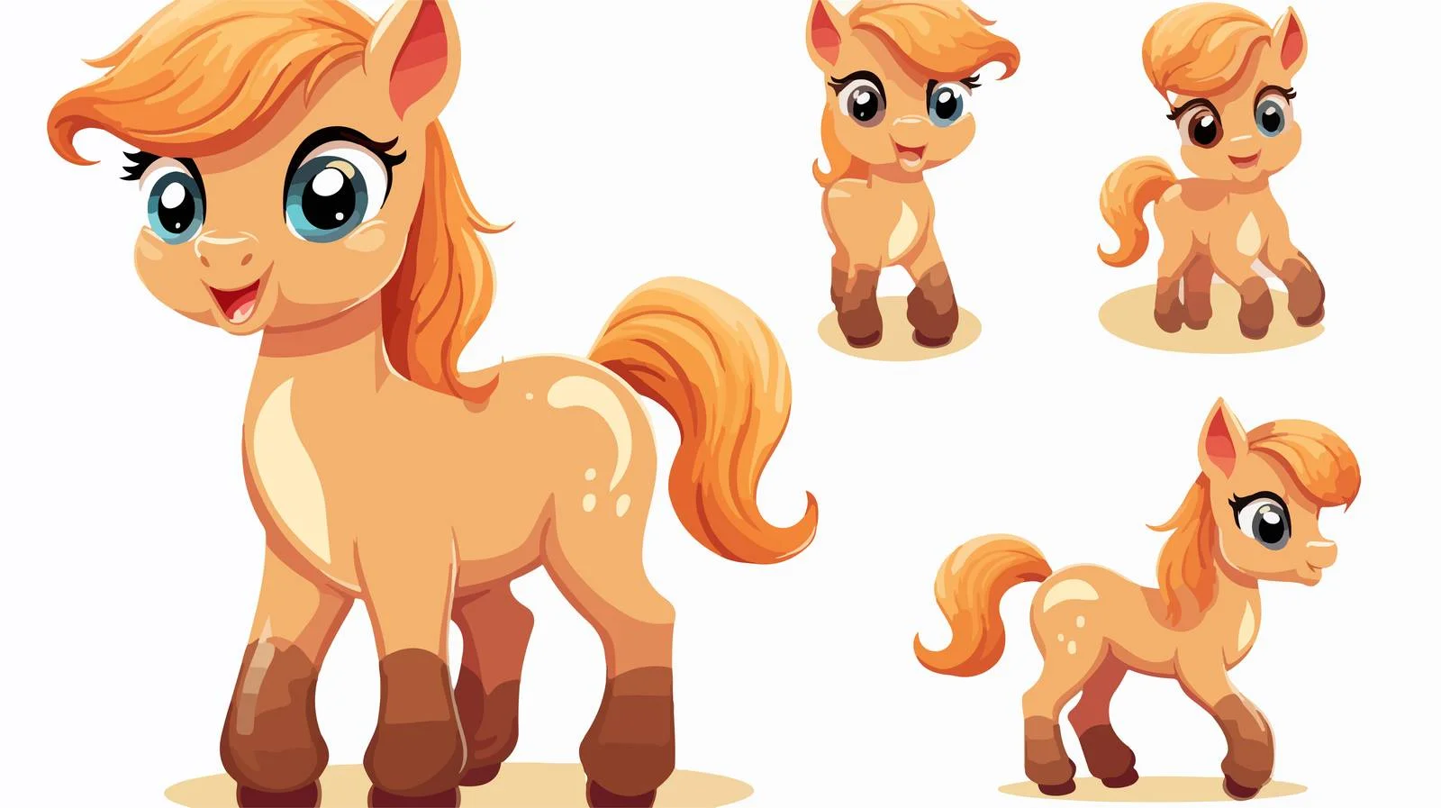 Joyful Pony Cartoon Vector Illustration — free download from Dotvec