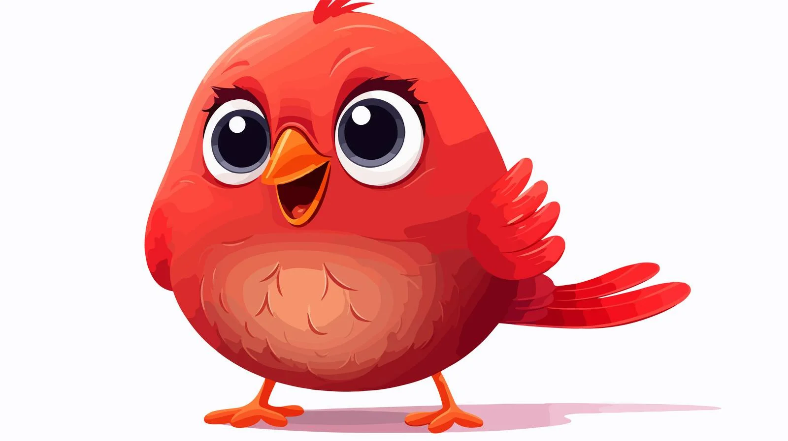 Vibrant Little Red Bird Image — free download from Dotvec