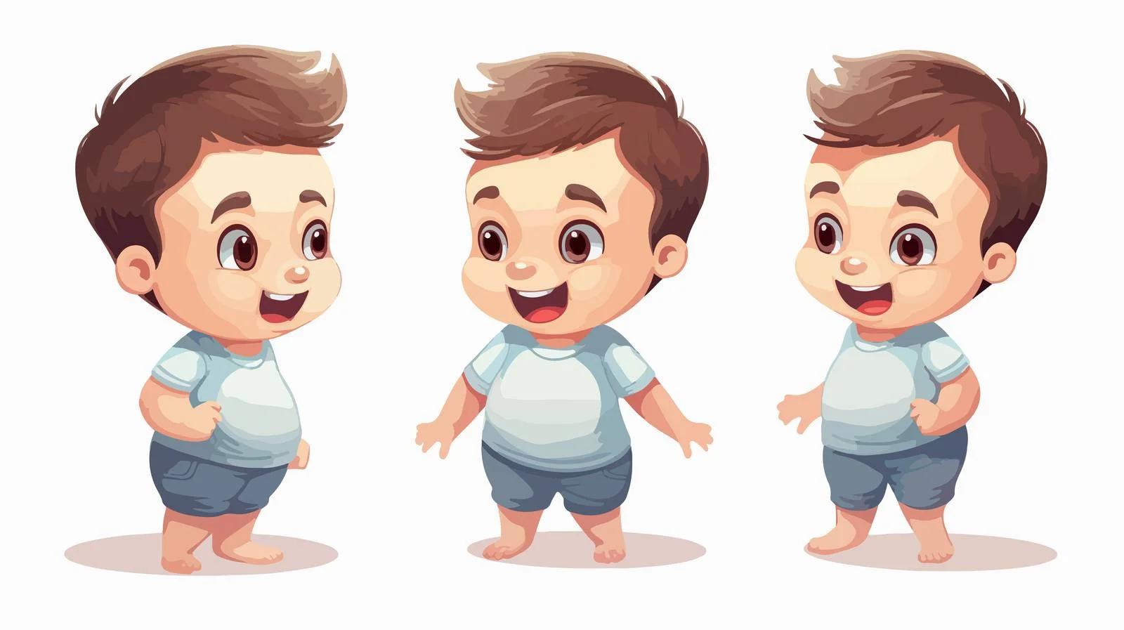 Satiated Baby Boy Eating and Touching — free download from Dotvec