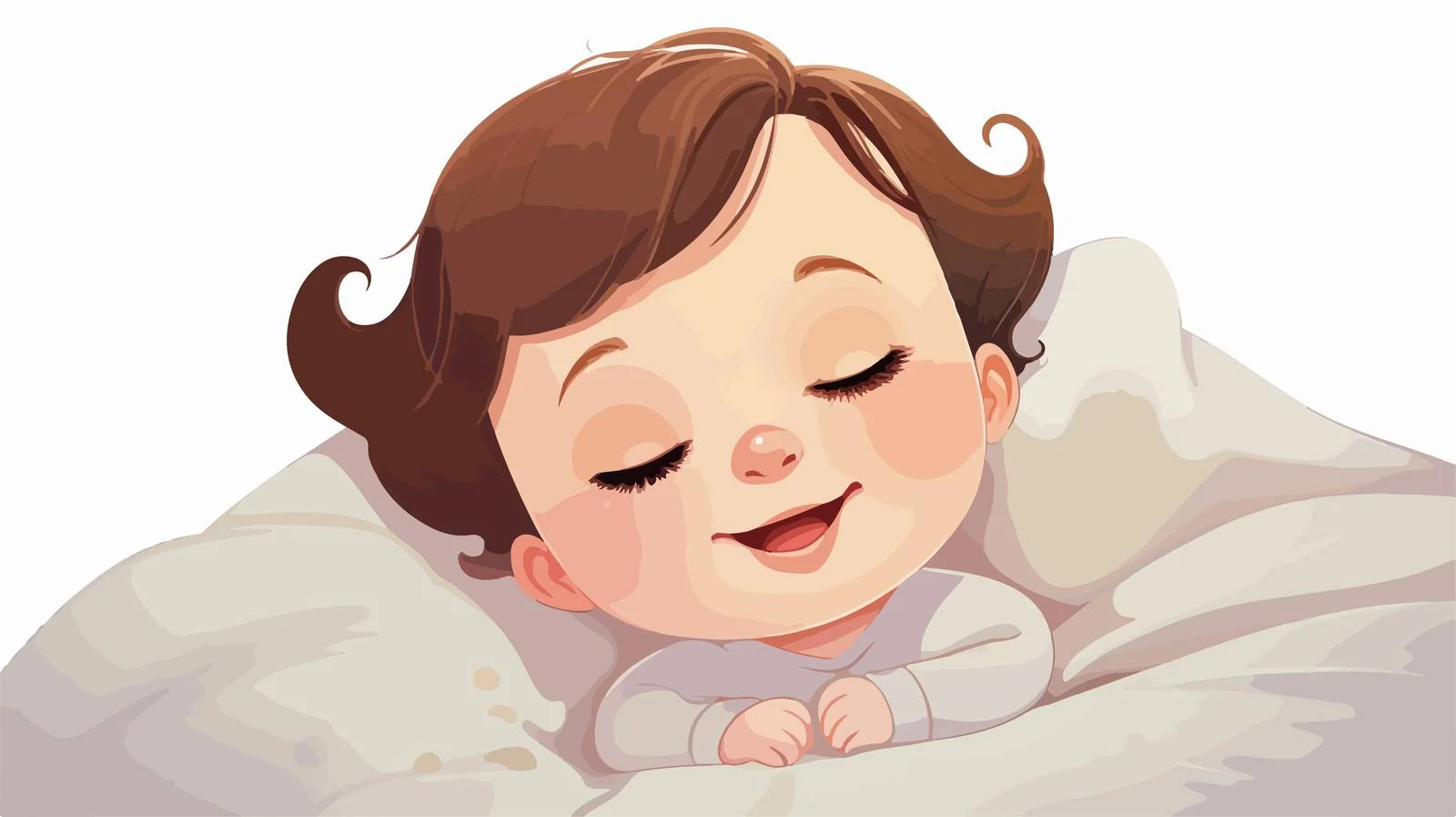 Sweet Baby Girl Cartoon Vector Illustration — free download from Dotvec