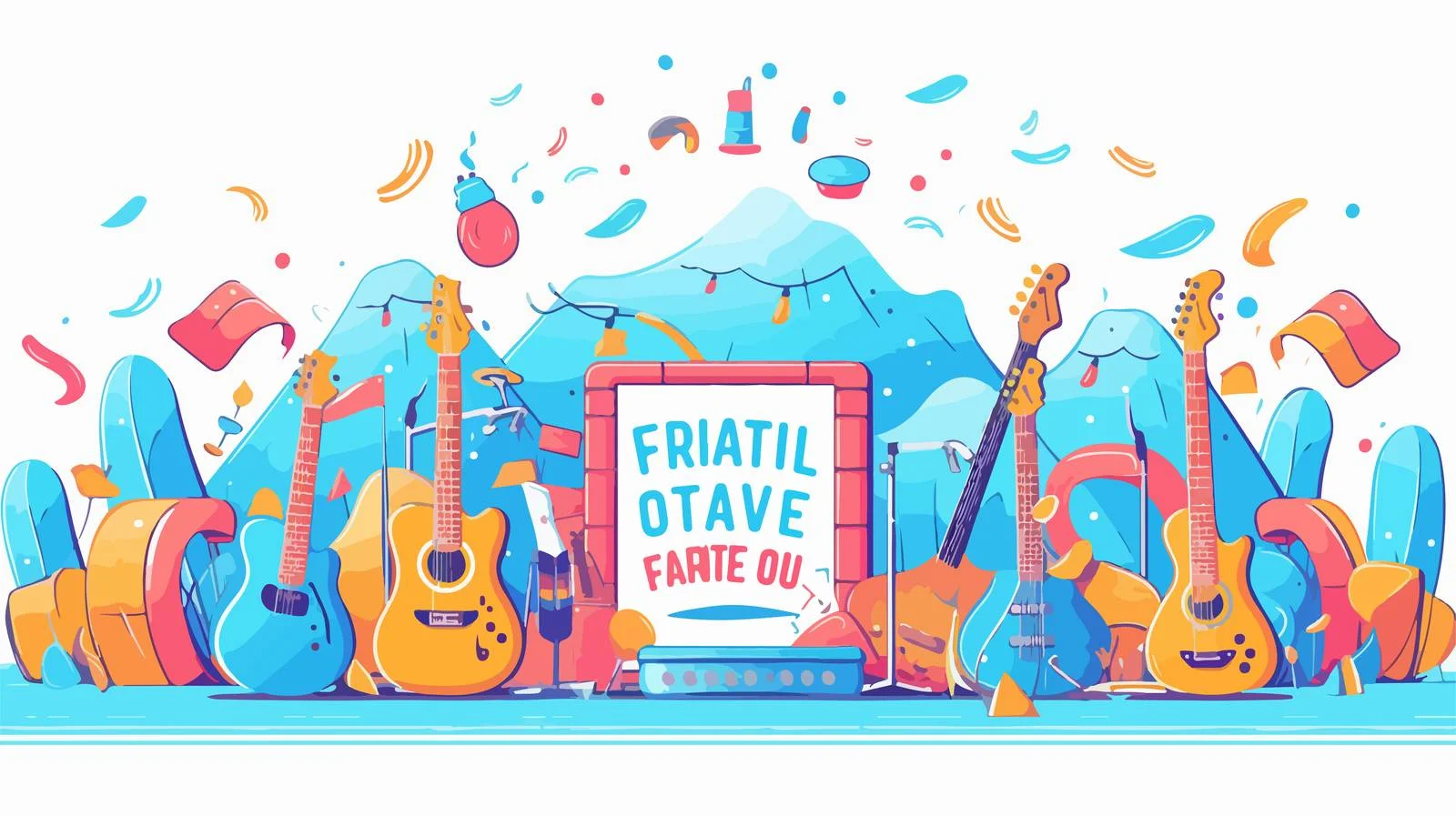 Cute Music Festival Poster Template — free download from Dotvec
