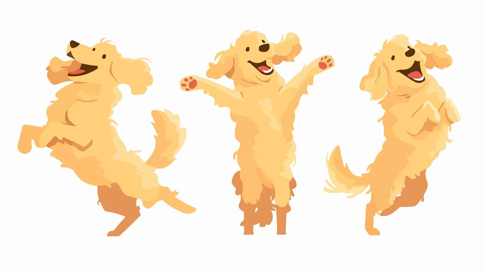 Adorable Goldendoodles and Labradoodles Playing Happily — free download from Dotvec