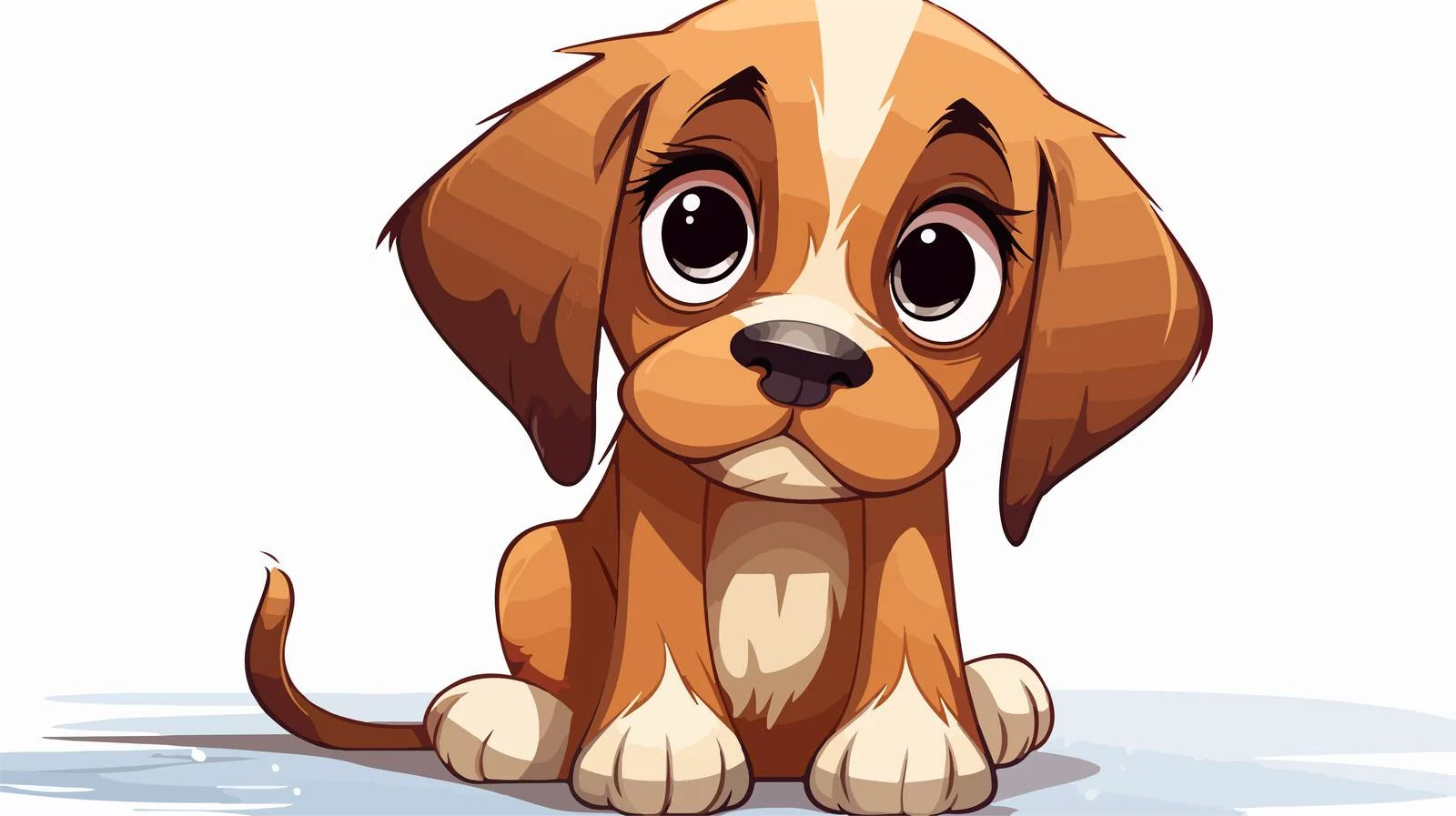 Adorable Puppy Crying Cartoon Vector Illustration — free download from Dotvec