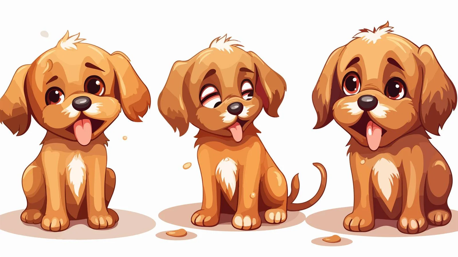 Adorable Puppy Crying Cartoon Vector Illustration — free download from Dotvec
