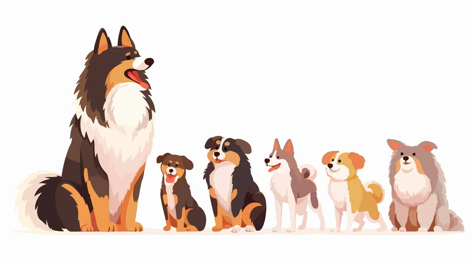 Herding Puppy Growth Stages Illustrated — free download from Dotvec