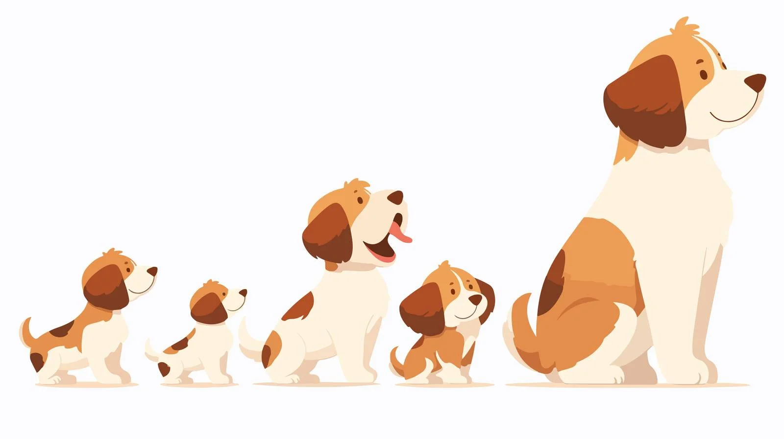 Herding Pup Growth Stages Evolution — free download from Dotvec