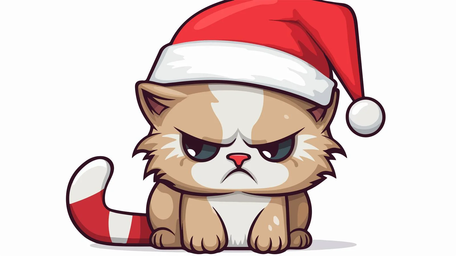 Quirky Cat Sticker Illustration — free download from Dotvec