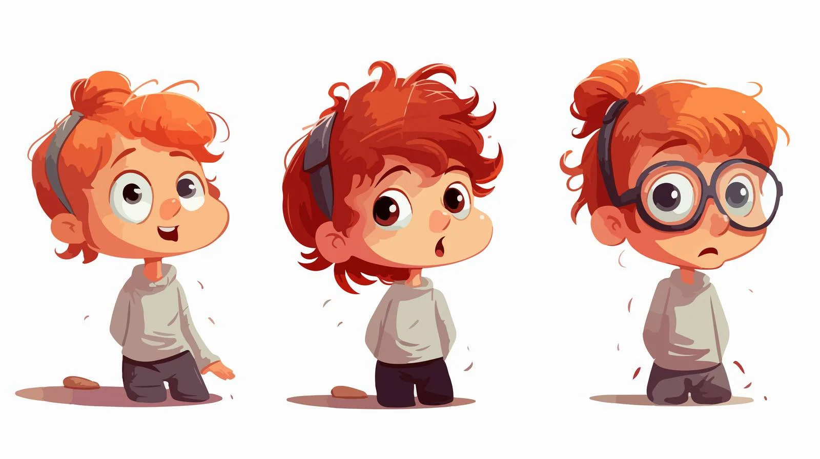 Child Searching for Ideas Cartoon — free download from Dotvec