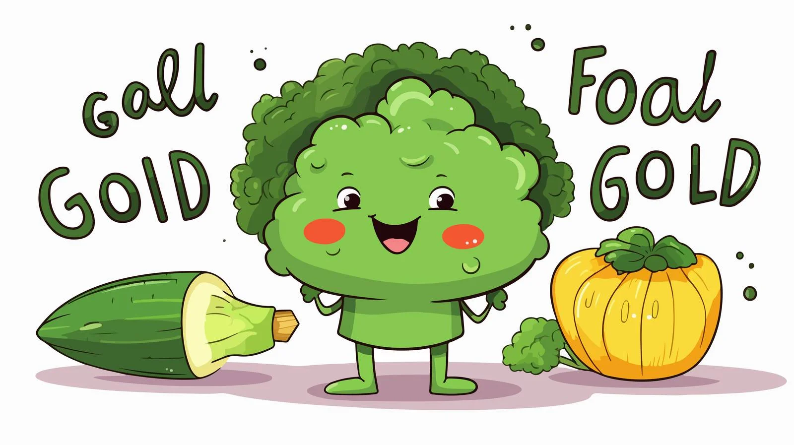 Vibrant Green Vegetable Cartoon Illustration — free download from Dotvec