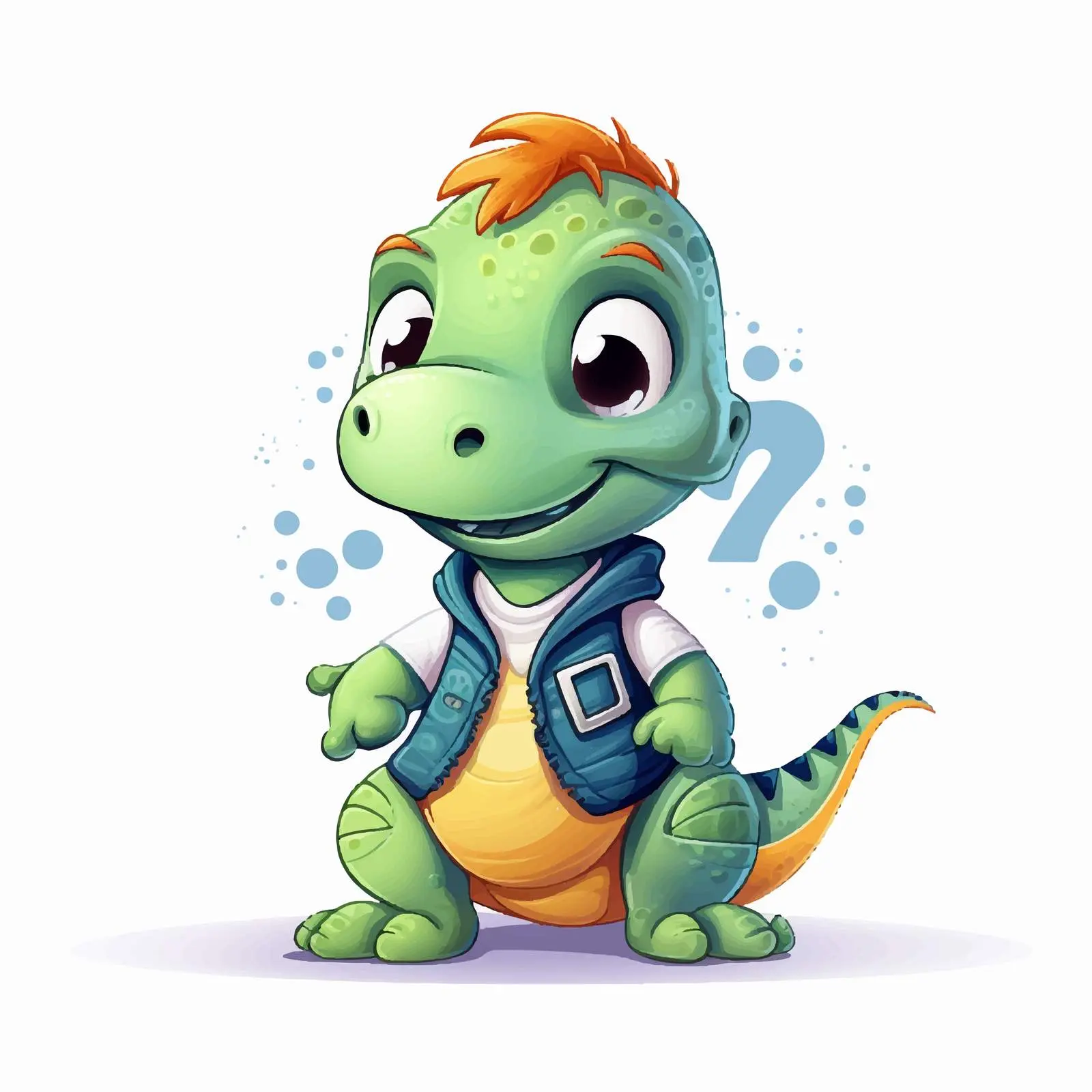 Cute Dinosaur Cartoon Character Logo Design — free download from Dotvec