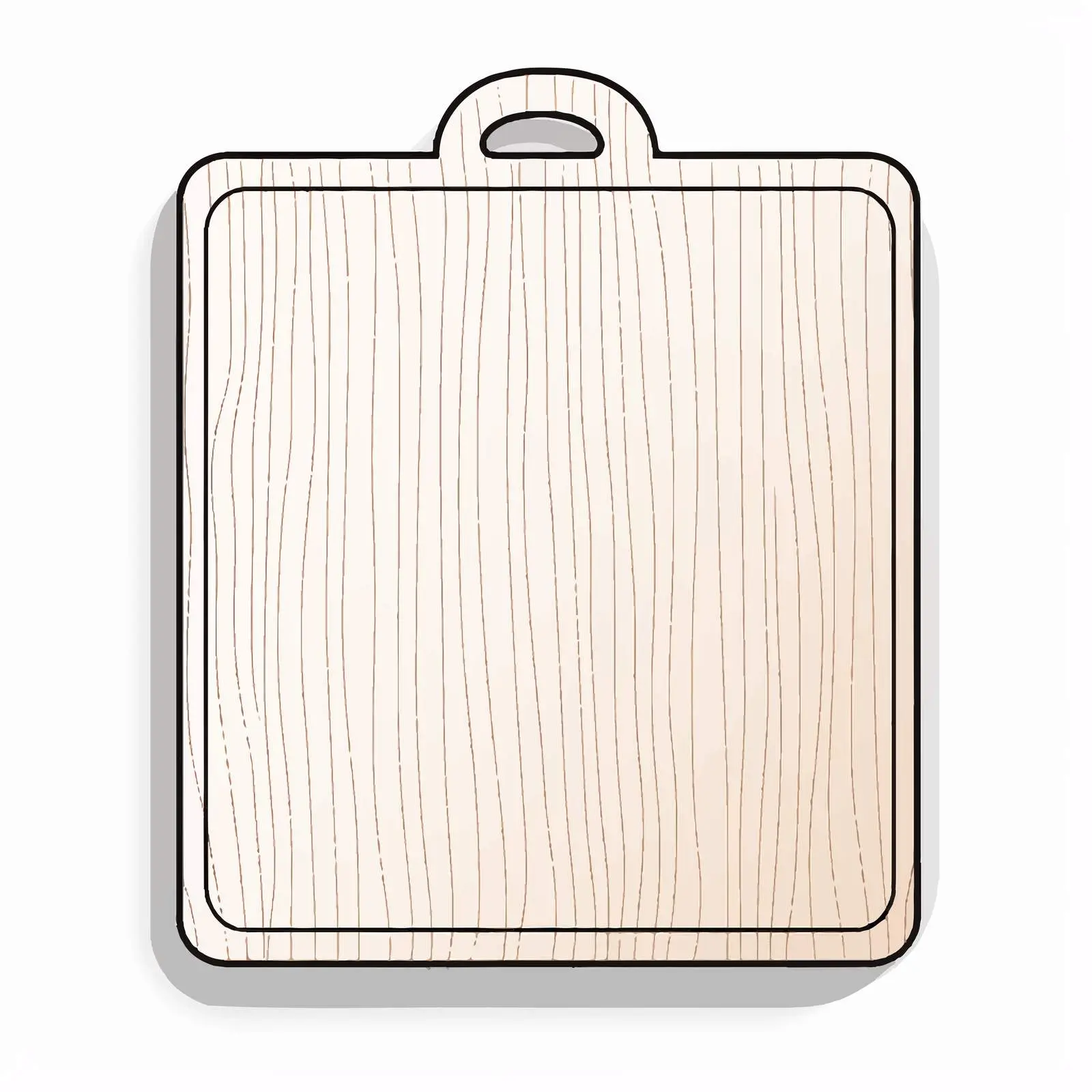 Cutting Board Outline Vector Illustration – free kitchen essentials image from Dotvec