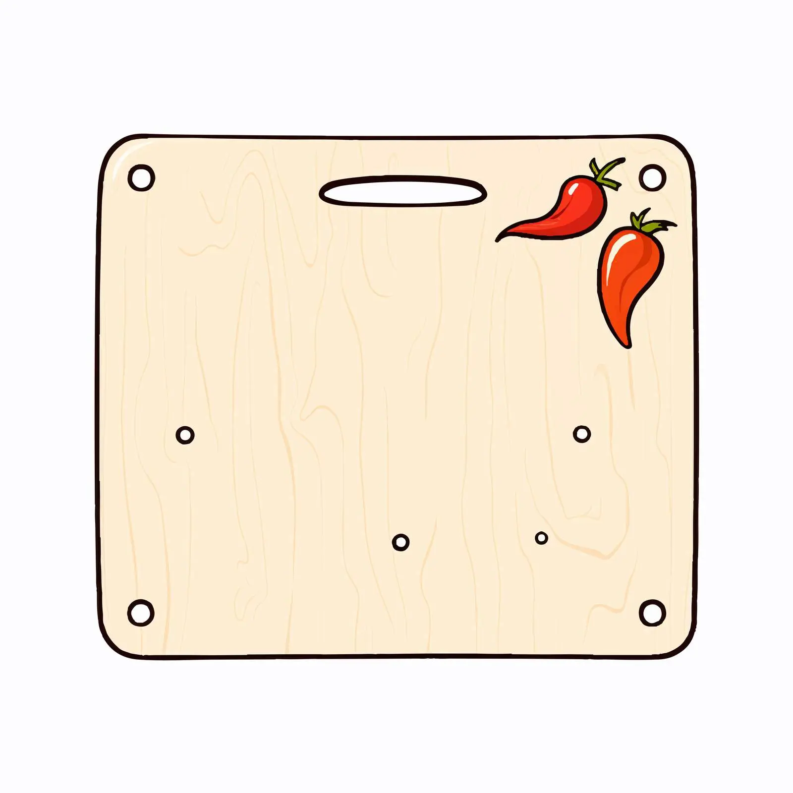 Cutting Board Outline Vector Illustration – free simple outline image from Dotvec