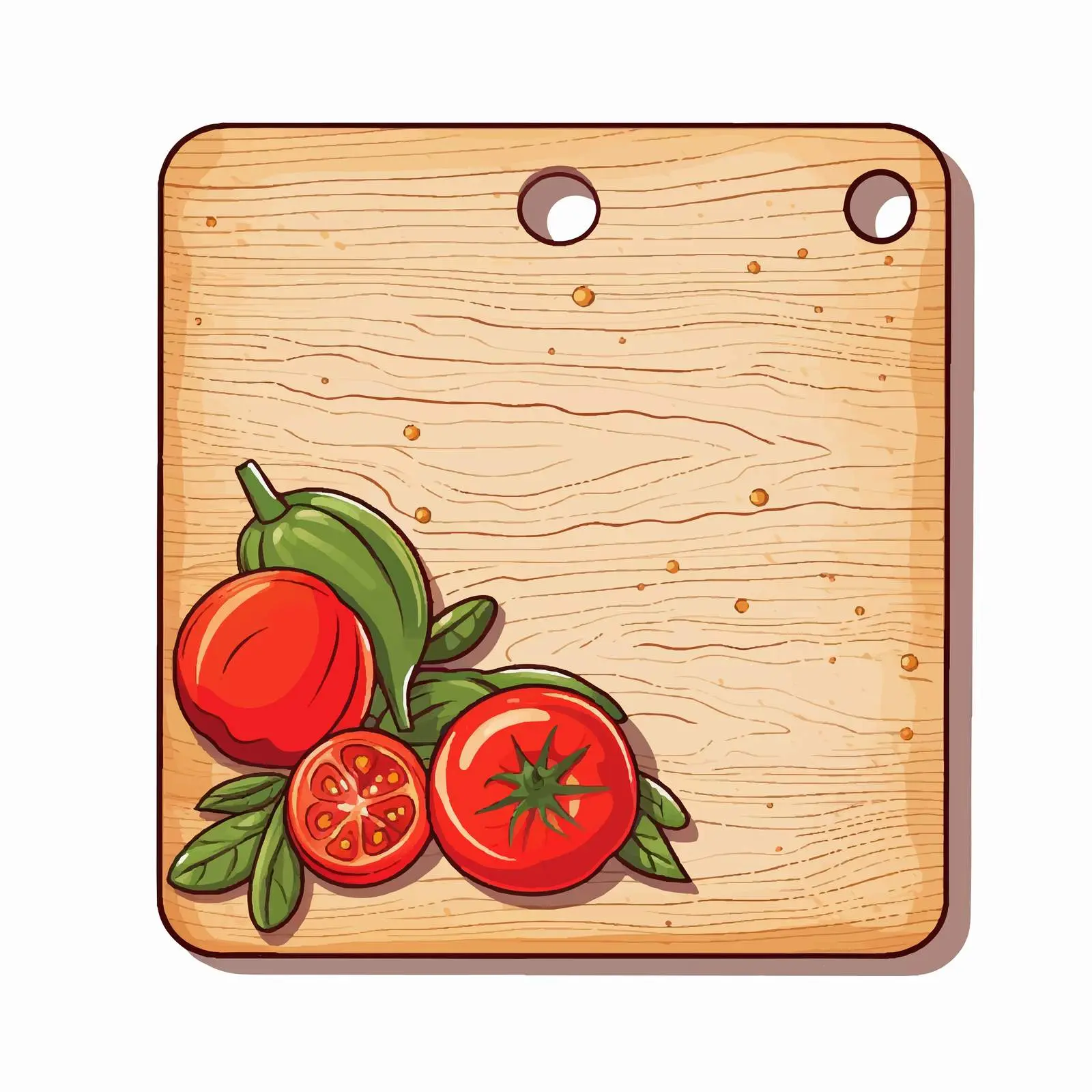 Vector Cutting Board Illustration on White Background — free download from Dotvec