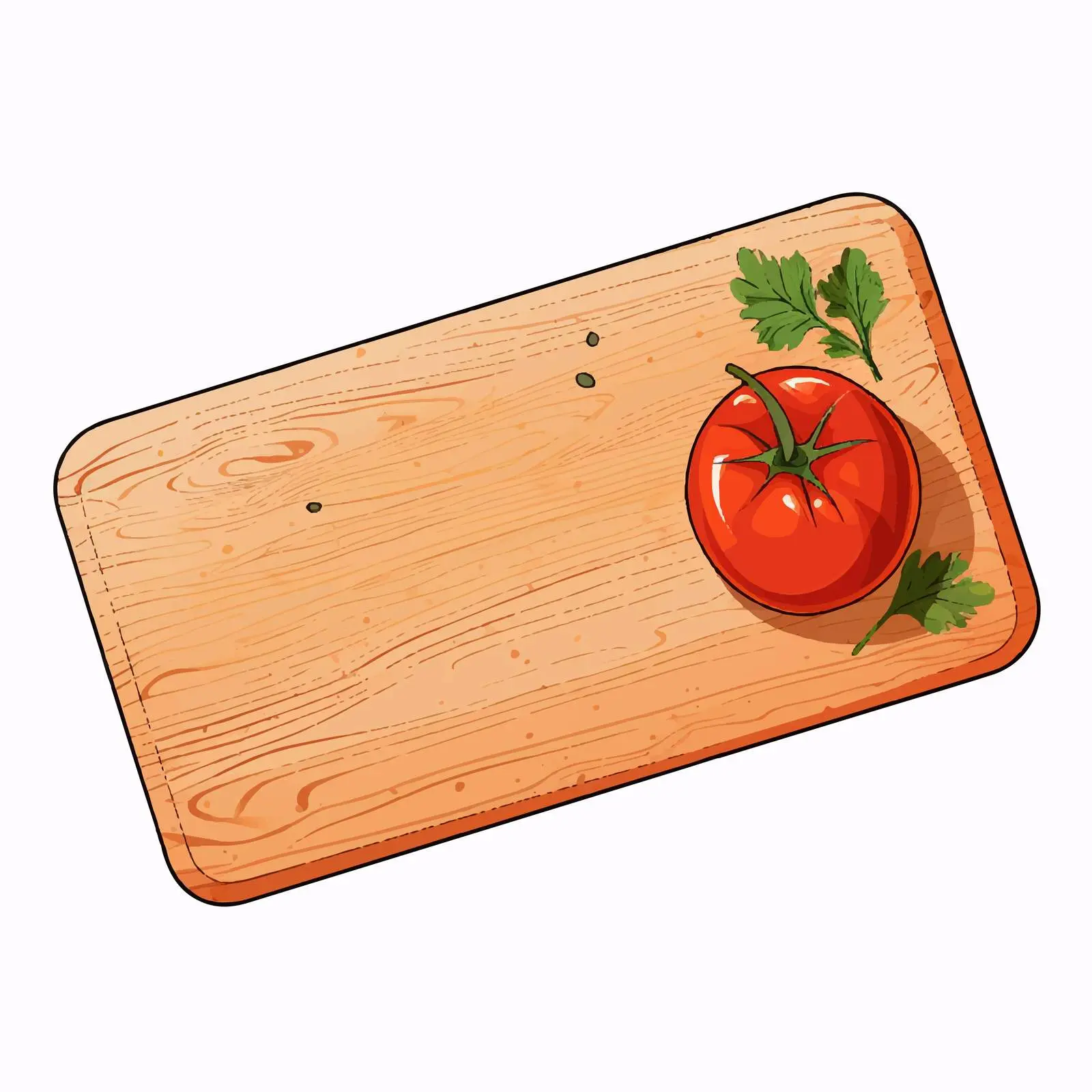 Cutting Board Vector Illustration on White Background – free culinary tool image from Dotvec