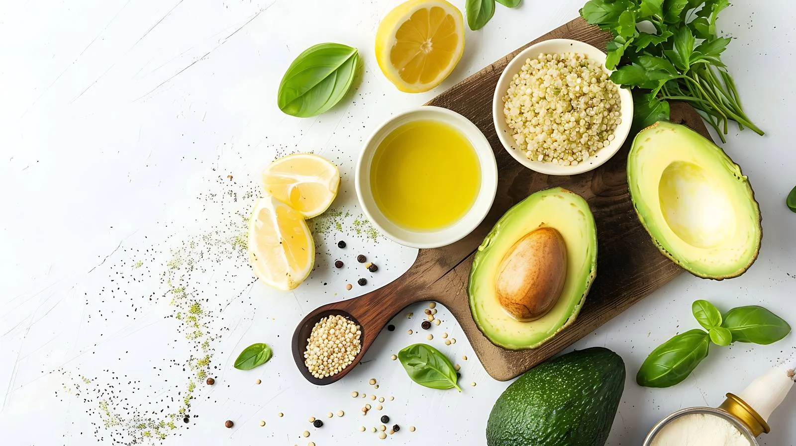 Fresh Ingredients on Cutting Board for Healthy Meal — free download from Dotvec