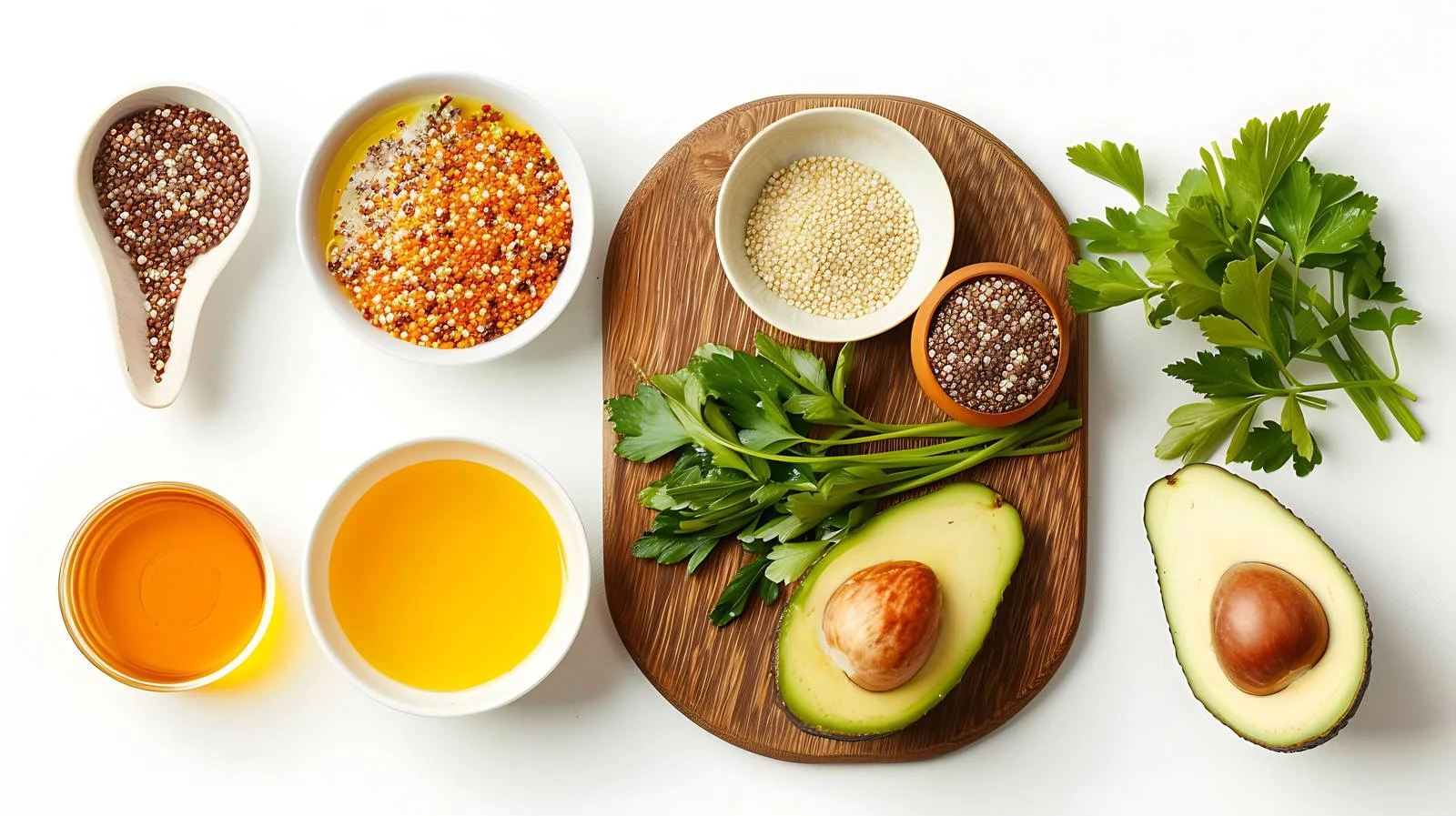 Nutritious Ingredients on Cutting Board for Healthy Meal Preparation — free download from Dotvec