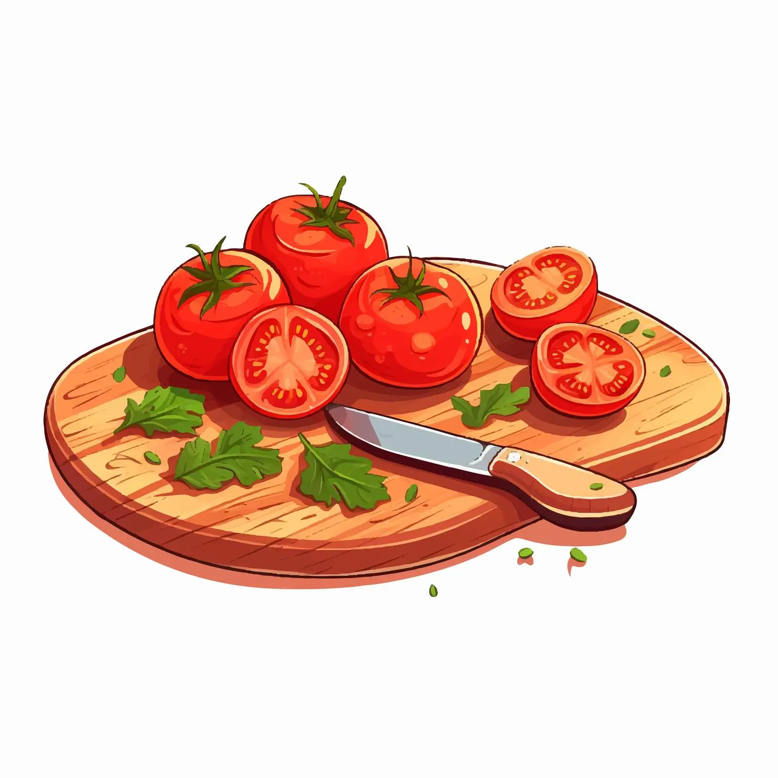 Chopped Cherry Tomatoes with Sharp Kitchen Knife — free download from Dotvec
