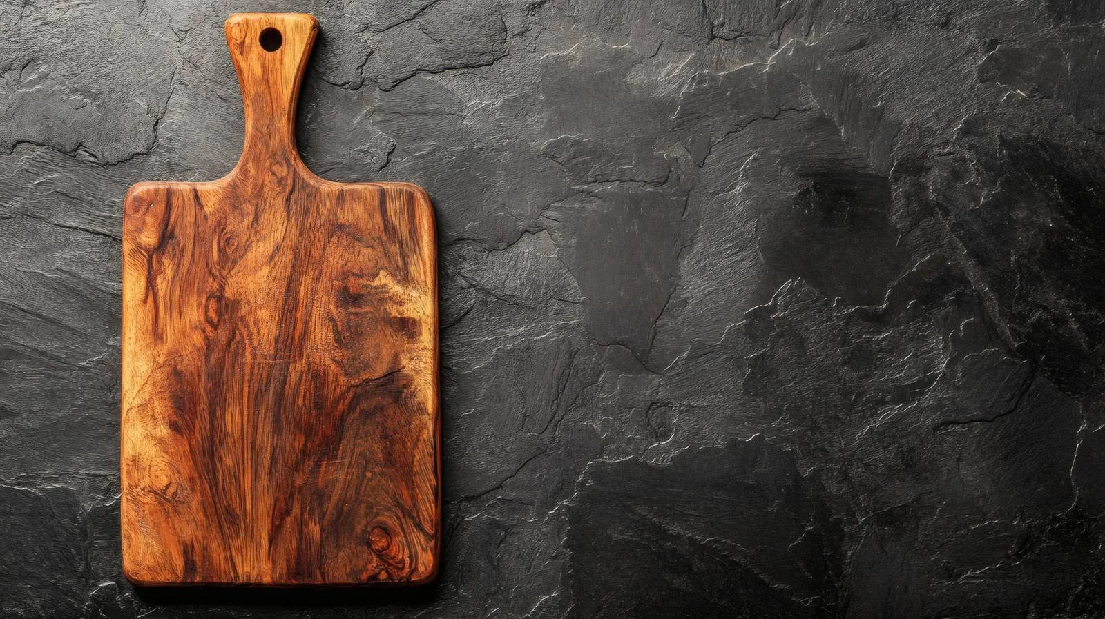Sleek Cutting Board on Black Stone — free download from Dotvec