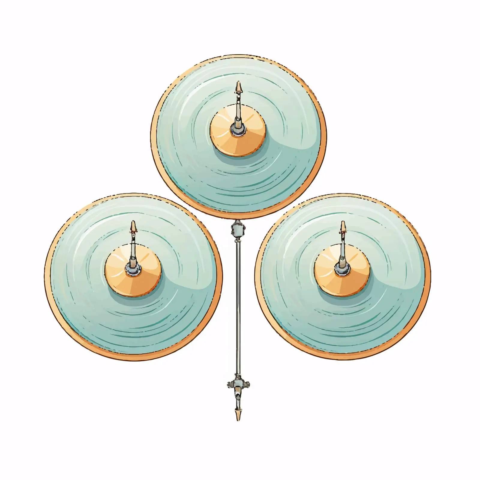 Cymbal Line Vector Illustration Isolated on White — free download from Dotvec