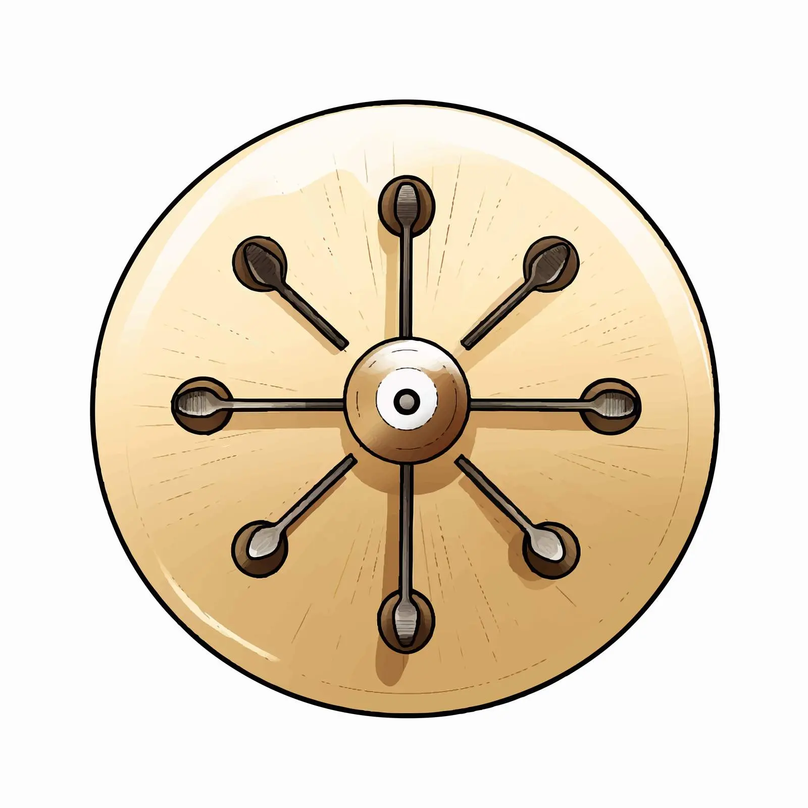 Cymbal Line Vector Illustration on White Background — free download from Dotvec