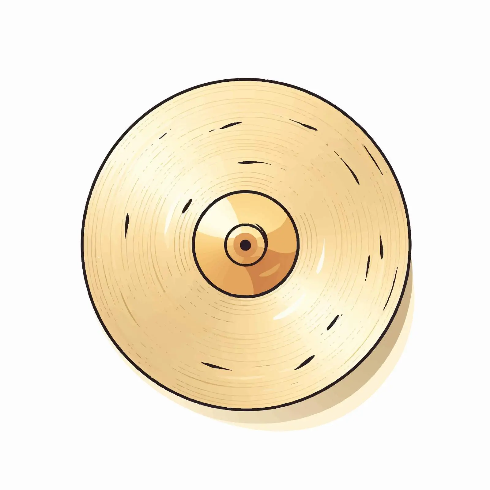 Cymbal Line Vector Illustration on White Background – free stag image from Dotvec