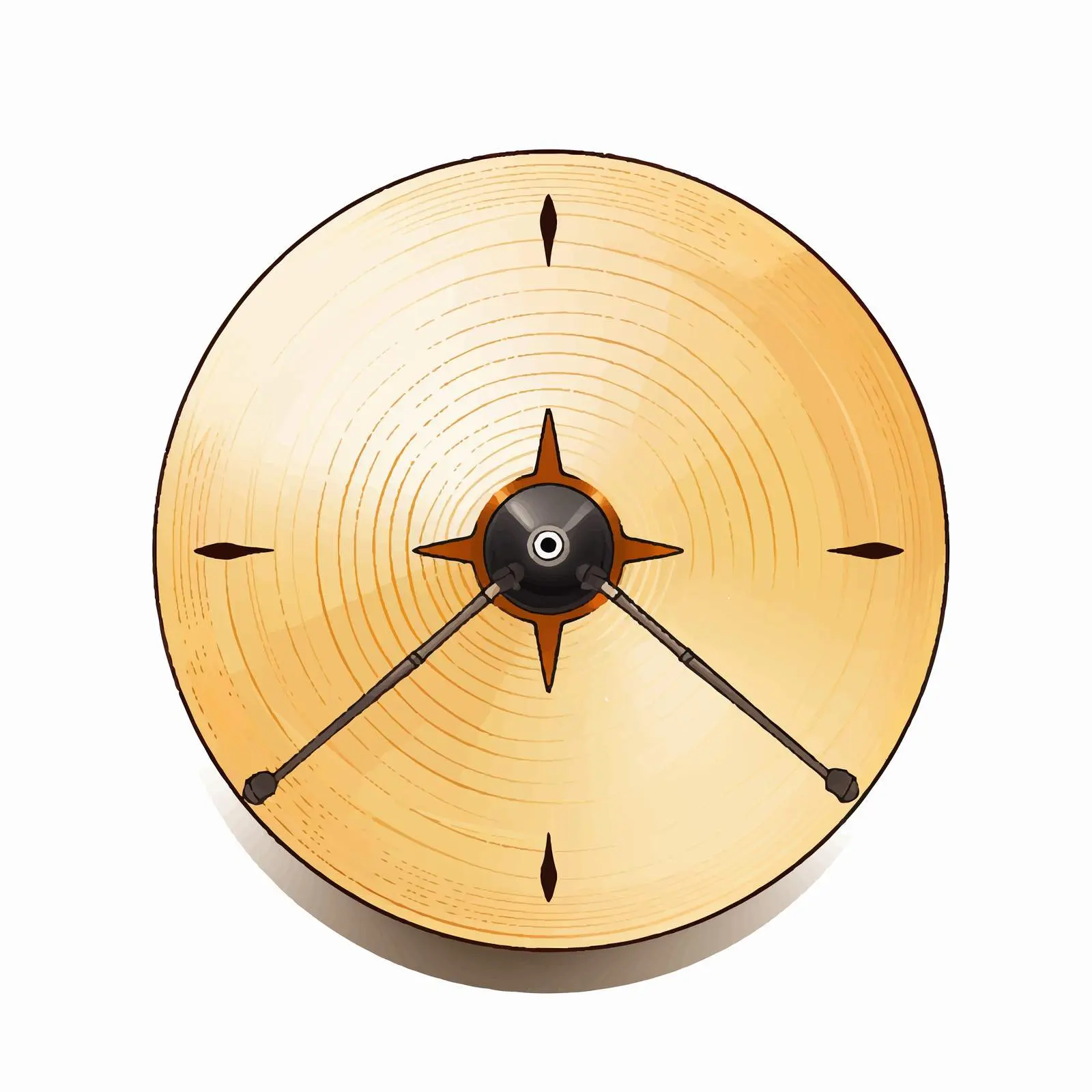 Cymbal Line Vector Illustration on White Background — free download from Dotvec