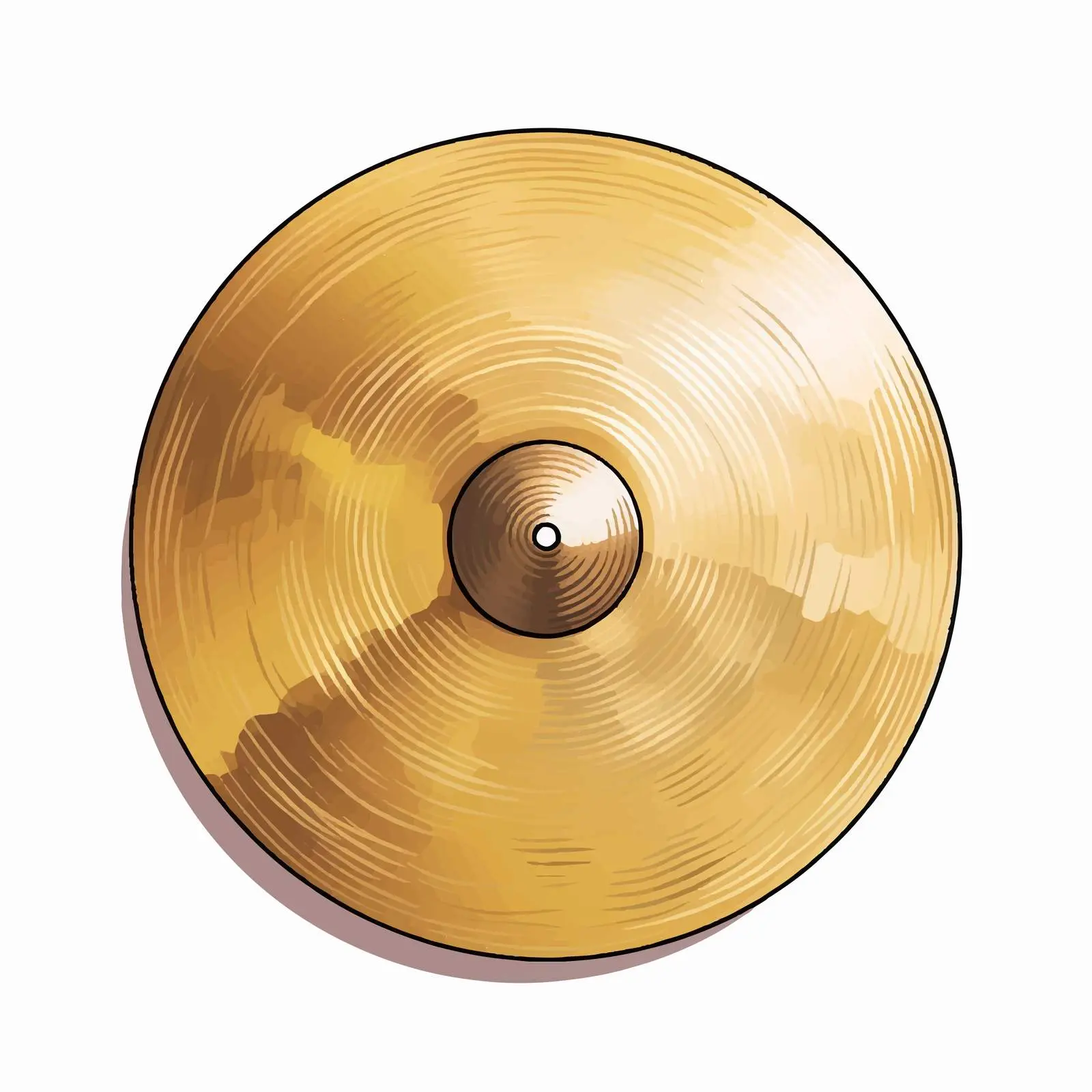 Cymbal Vector Illustration on White Background – free instrument vector image from Dotvec