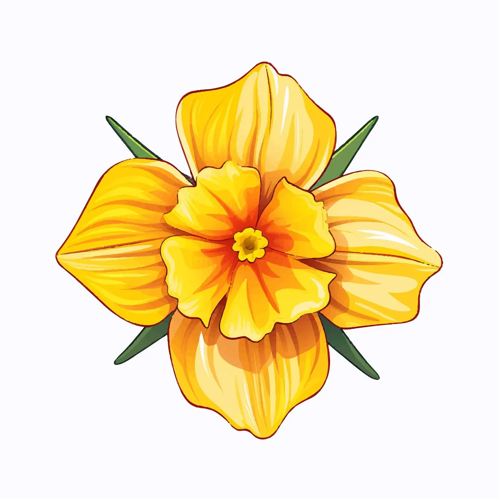 Line Art Daffodil Flower Vector Illustration — free download from Dotvec