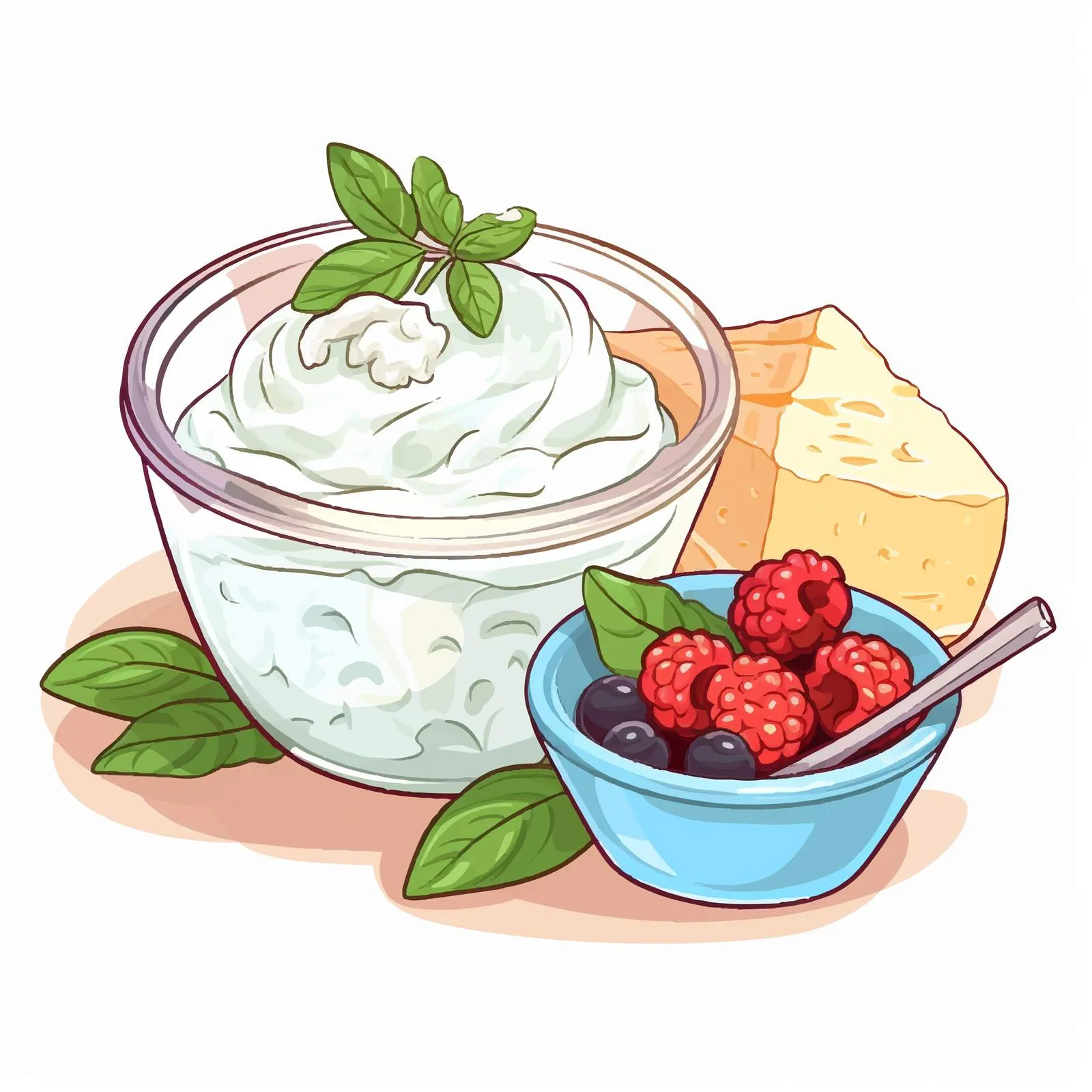 Hand Drawn Dairy Products Composition — free download from Dotvec